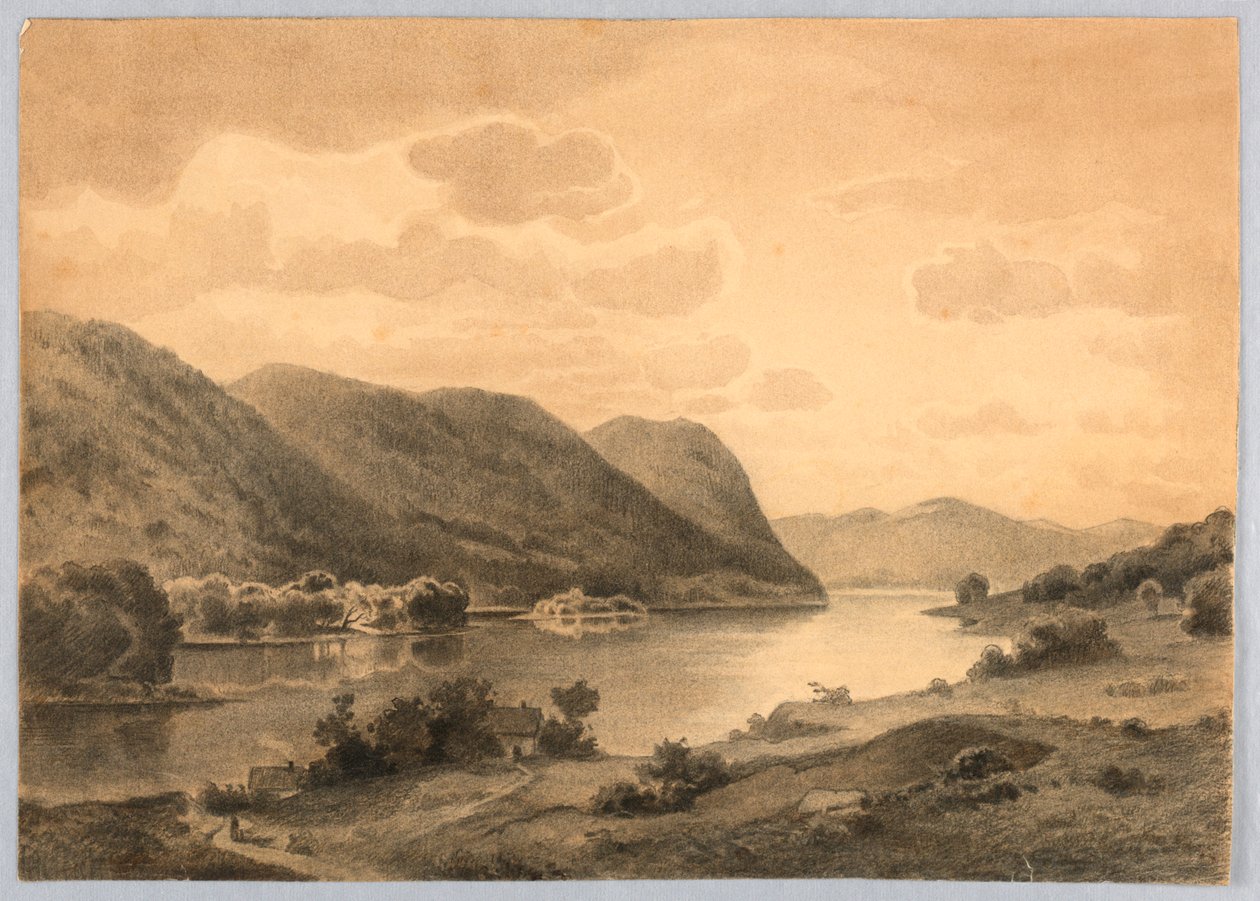 Studie krajiny, Hudson River, NY od William Stanley Haseltine