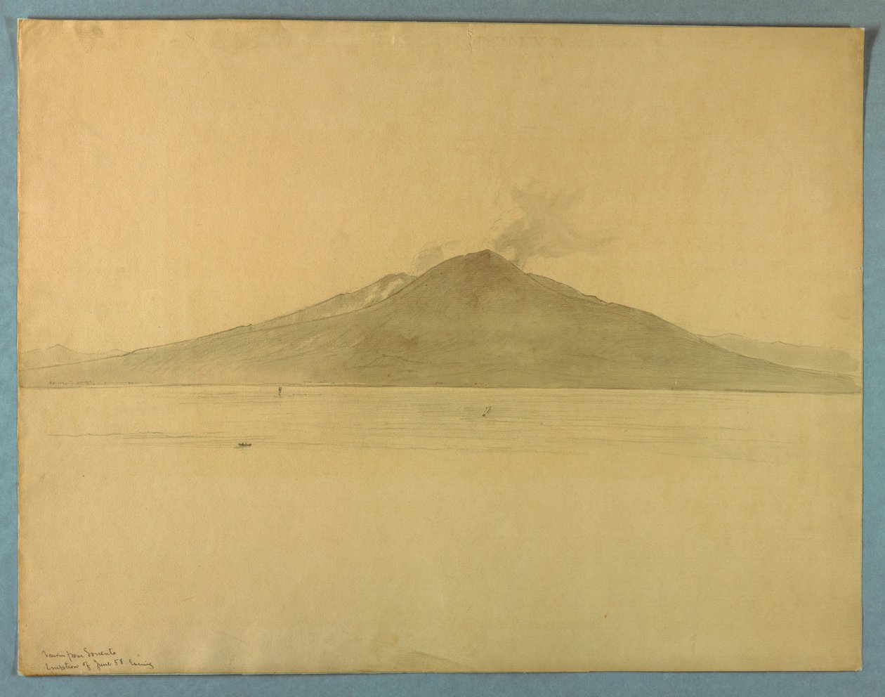 Studie hory Vesuv z italského Sorrenta od William Stanley Haseltine
