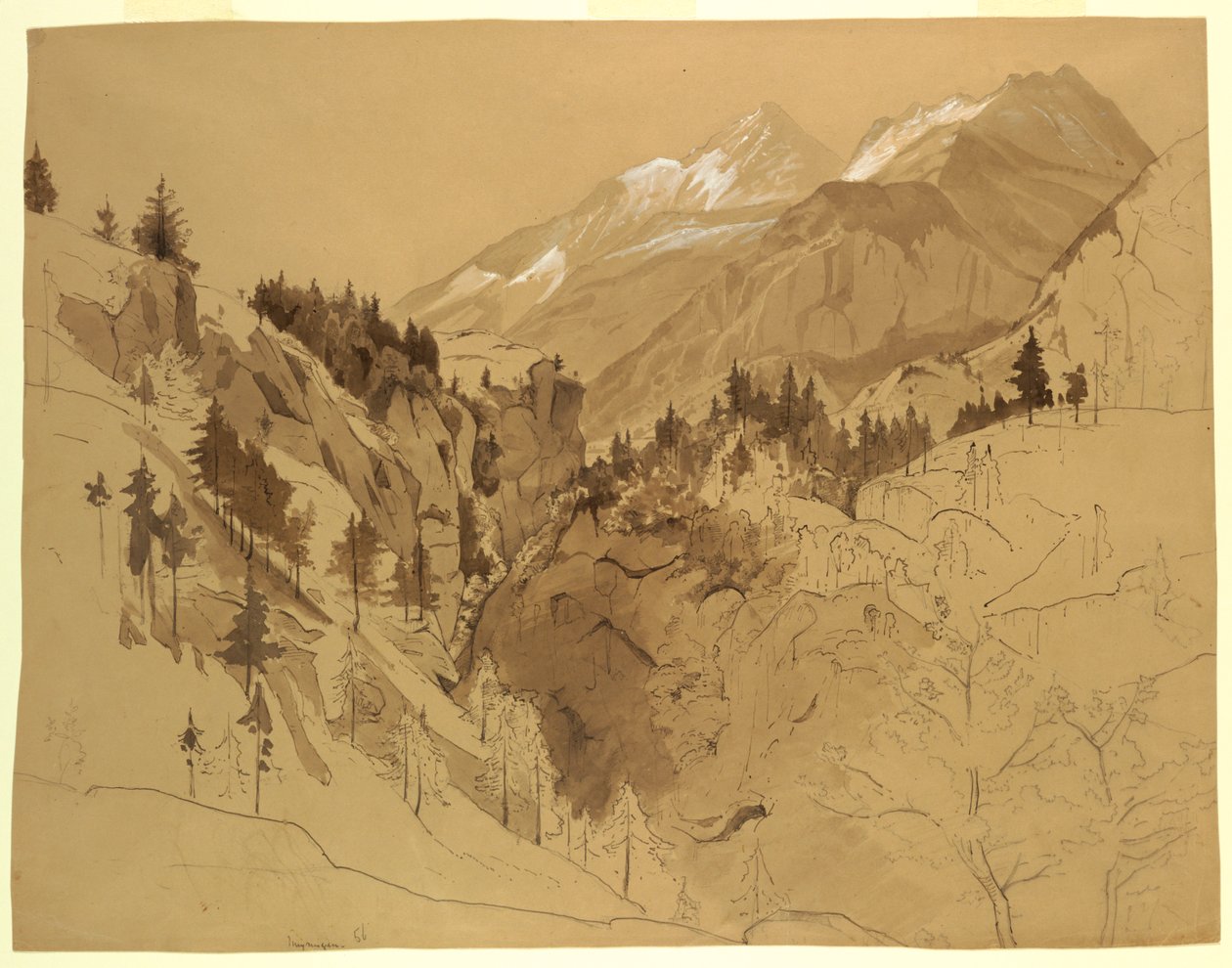 Studium krajiny, Meiringen, Švýcarsko od William Stanley Haseltine