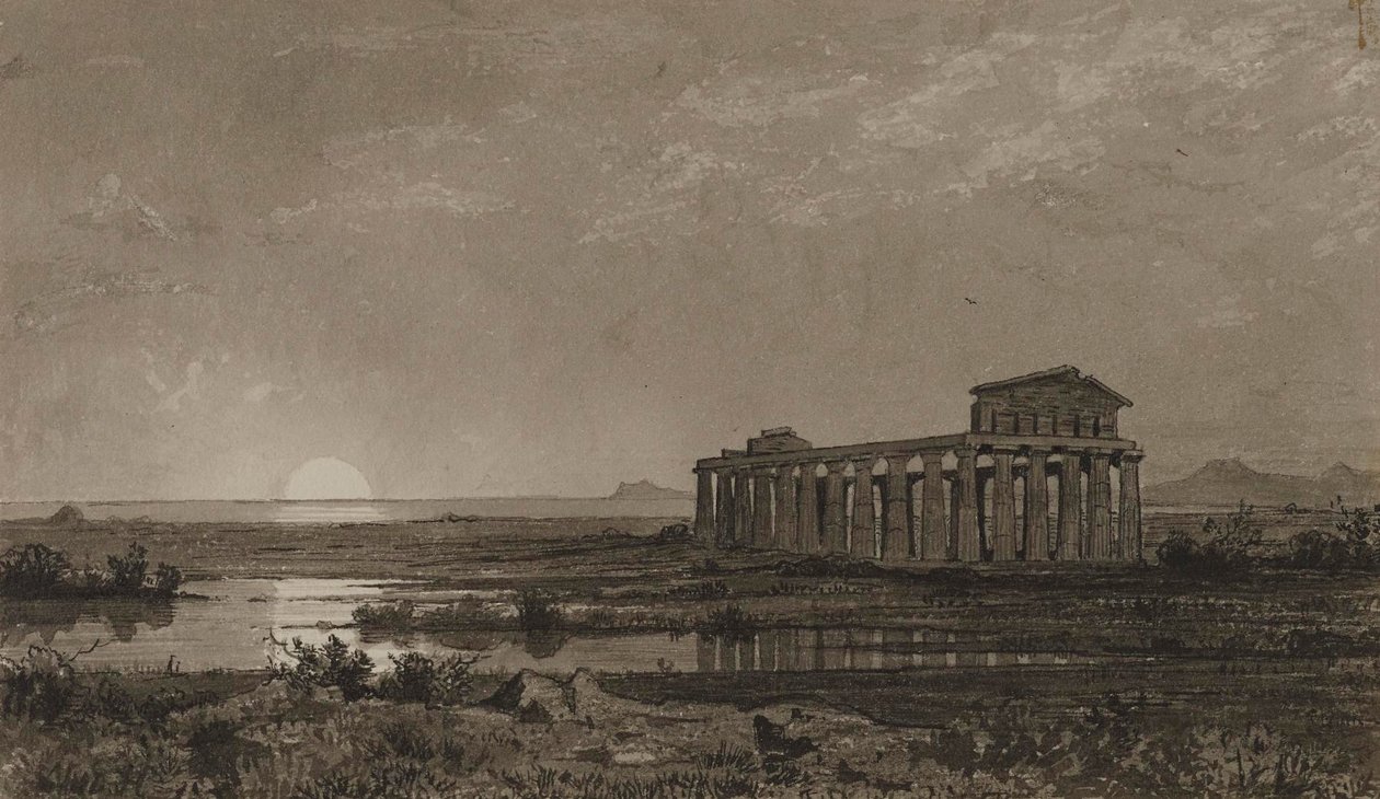 Chrám Ceres v Paestu (chrám Athény) od William Stanley Haseltine