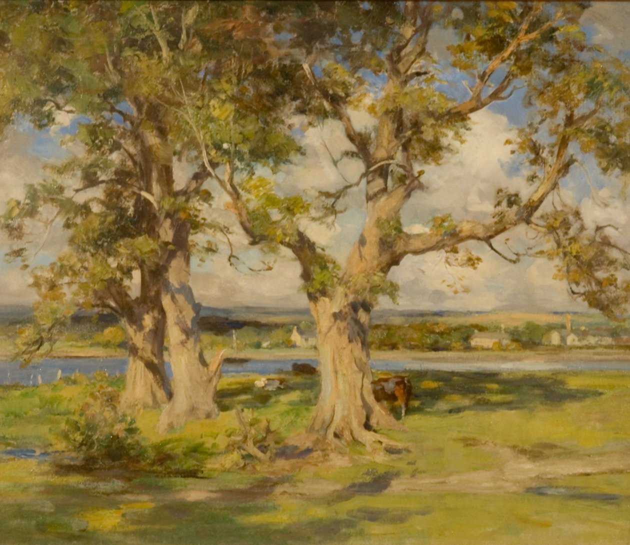 Tři stromy u řeky (olej na plátně) od William Stewart MacGeorge