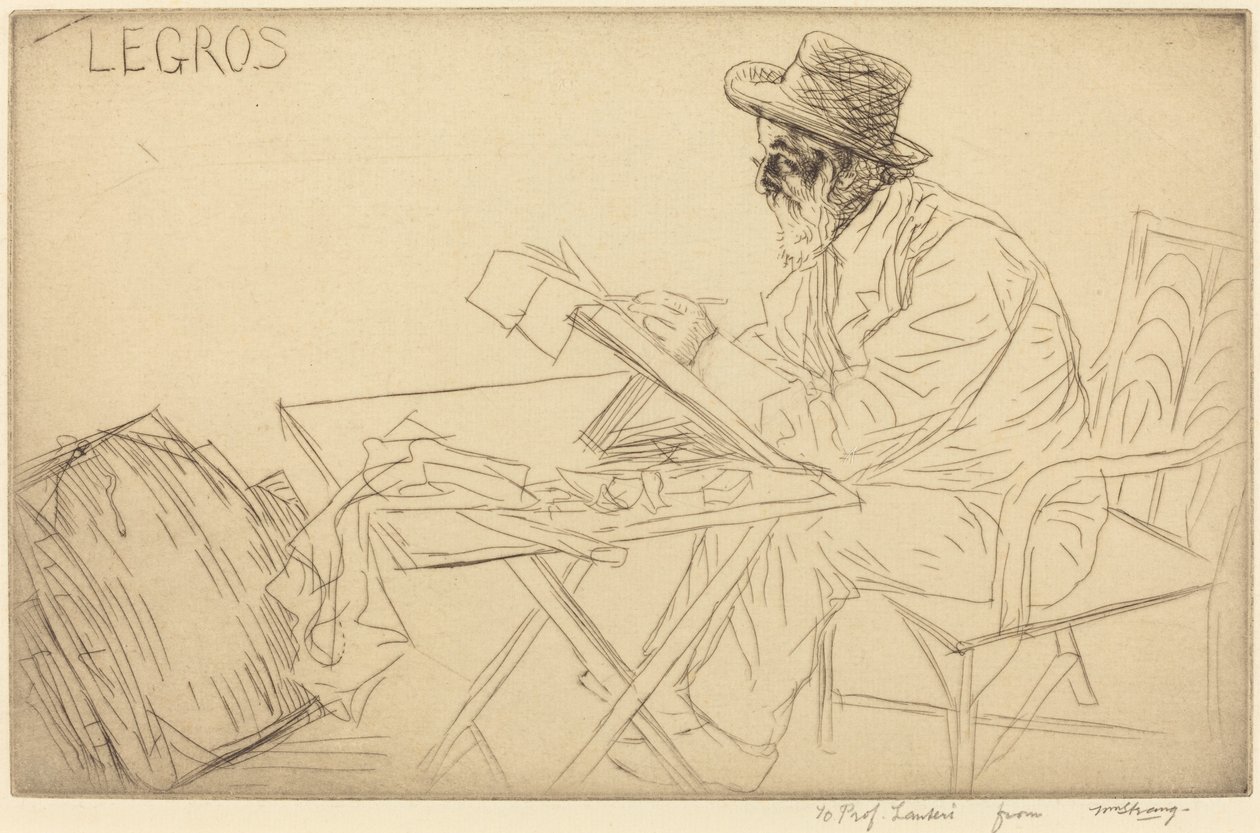 skicování Alphonse Legrose od William Strang