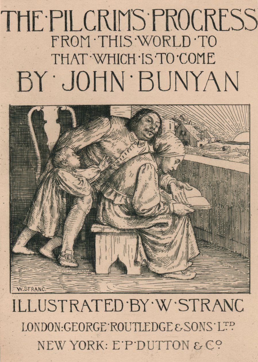Bunyansova manželka čte mu Bibli, c1916. od William Strang