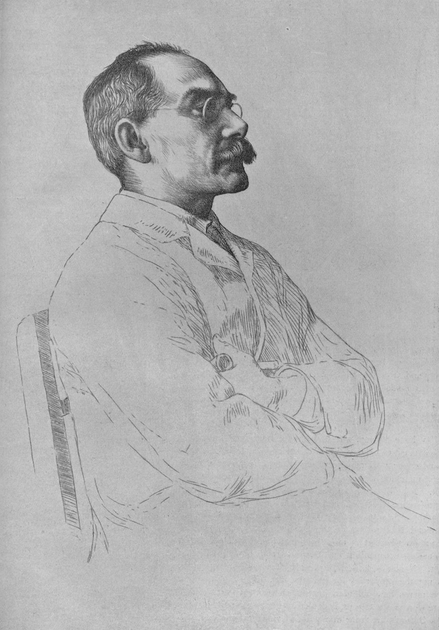 Portrét Rudyarda Kiplinga, 1898, 1906 od William Strang