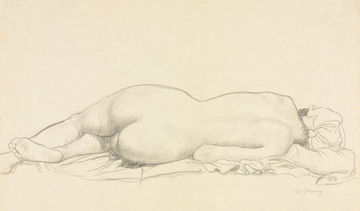 Ležící akt. od William Strang