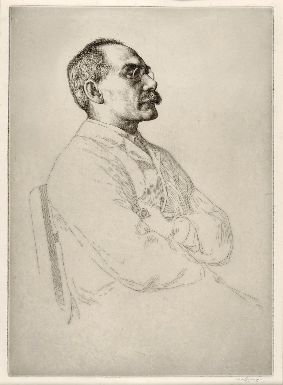 Rudyard Kipling (1865 - 1936), hospoda. 1898 od William Strang