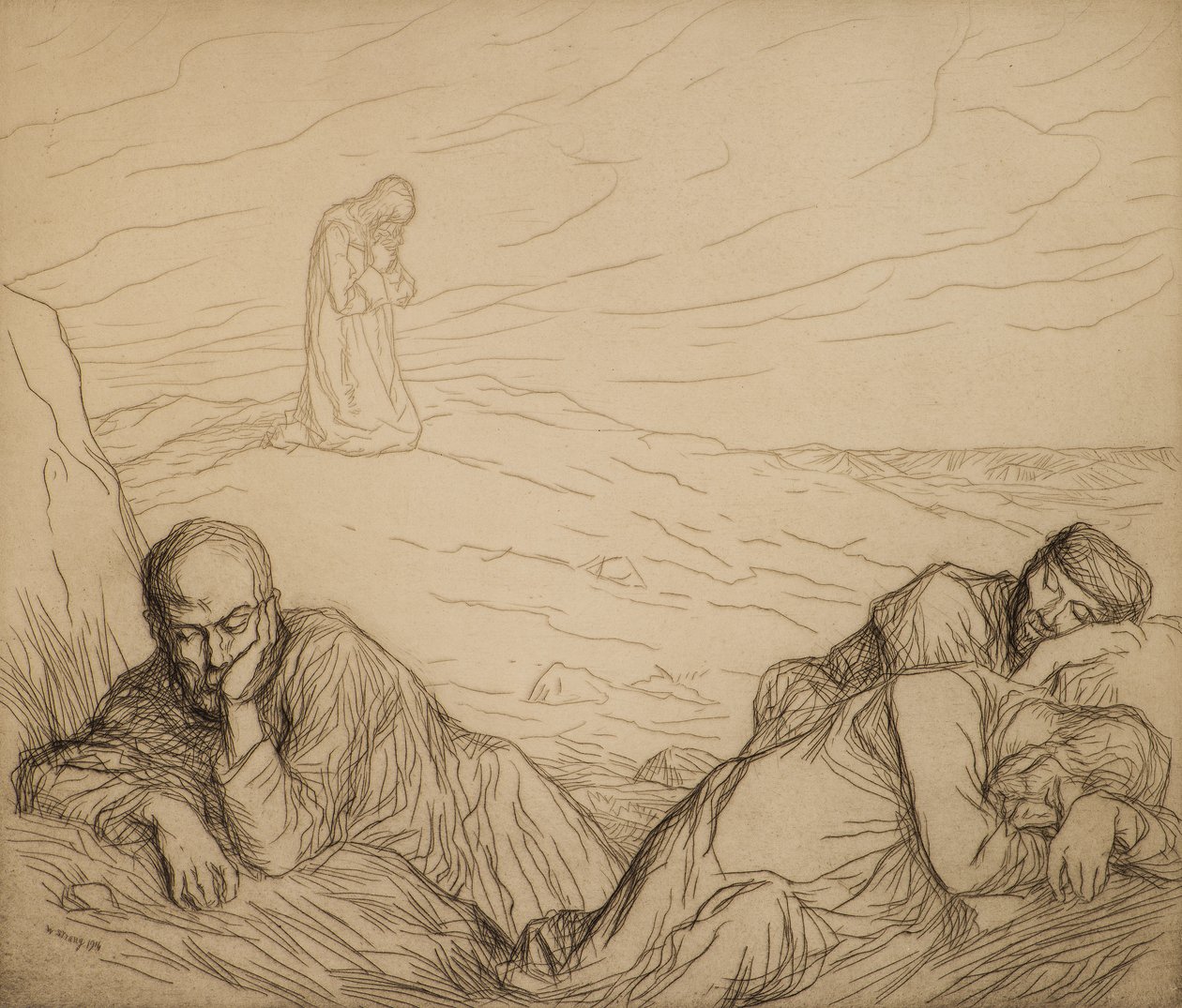 Agónie v zahradě od William Strang
