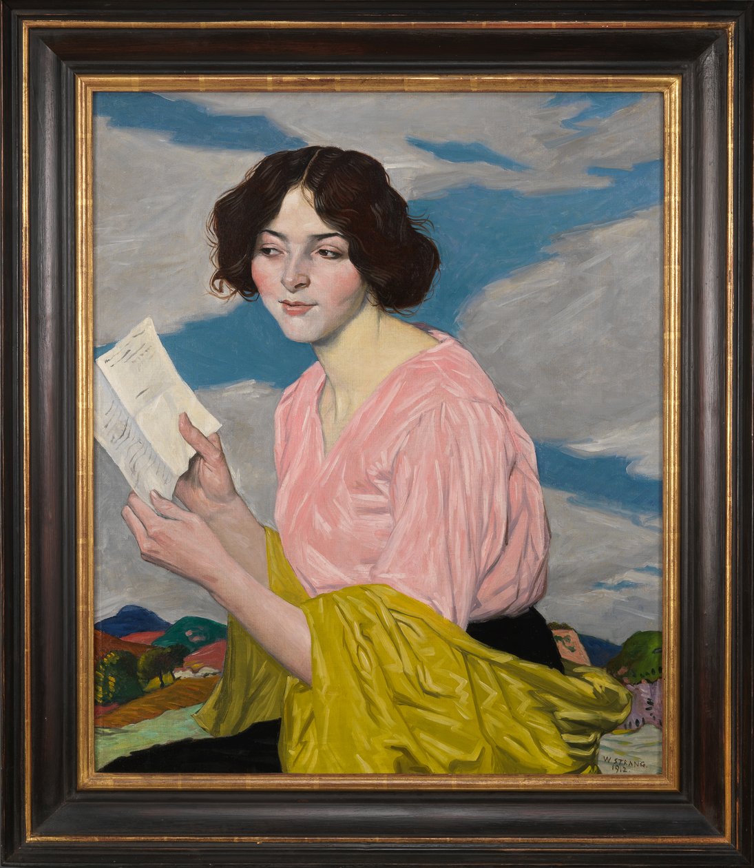 Milostný dopis (Portrét Dory Labbette) kolem roku 1918 od William Strang