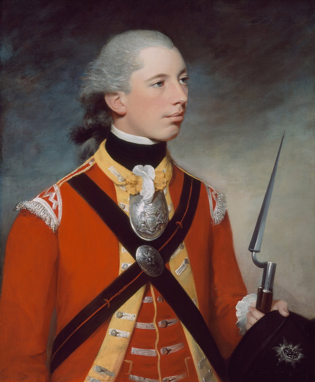 Kapitán Thomas Hewitt, 10. pěší pluk, který velel lehké rotě v Lexingtonu, 1781 od William Tate