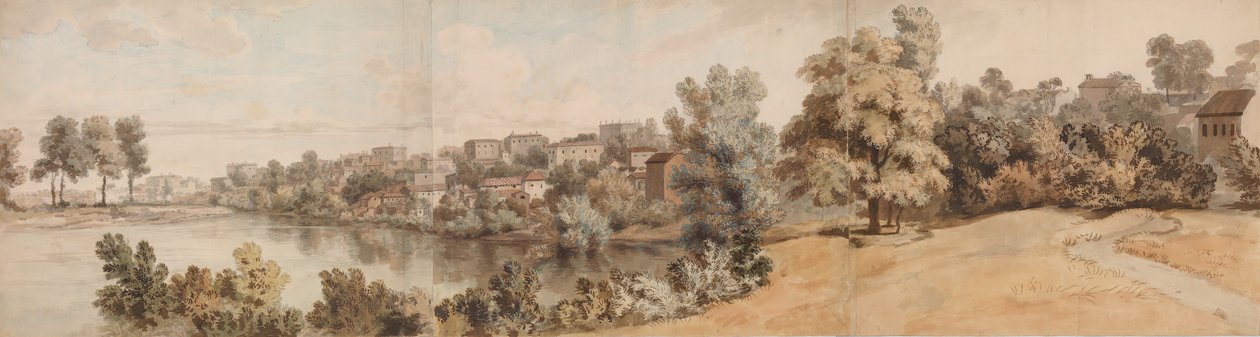 Italská říční krajina, 1750-60. od William Taverner