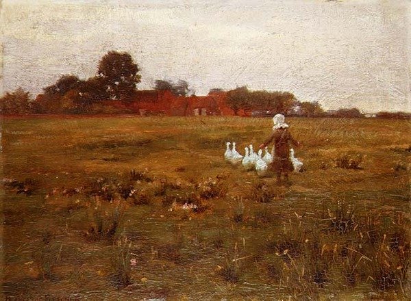 The Goose Girl (olej) od William Teulon Blandford Fletcher