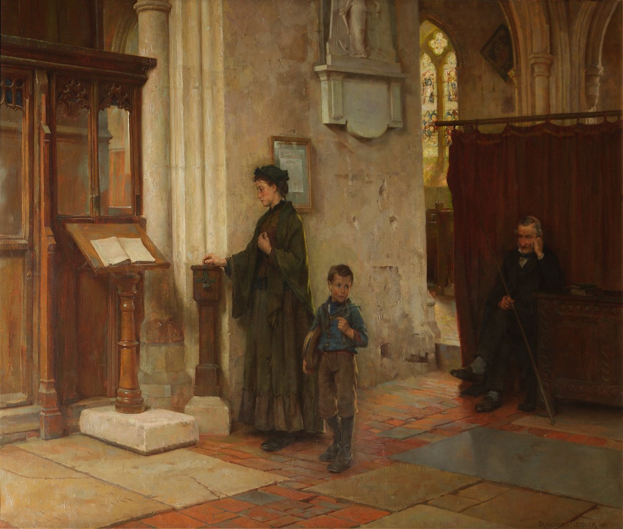 The Widows Mite, 1890 od William Teulon Blandford Fletcher