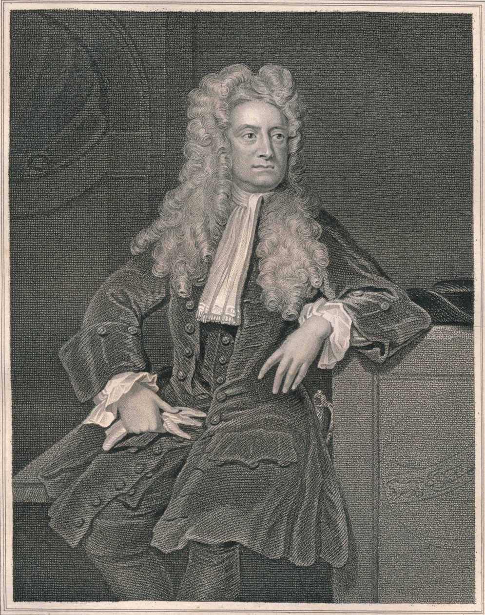 Sir Isaac Newton, c1700, počátek poloviny 19. století. od William Thomas Fry