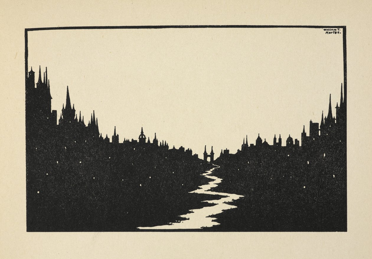 Nokturno, deska 33 z knihy „A Book of Images, kterou uvedl W. B. Yeats“ od William Thomas Horton