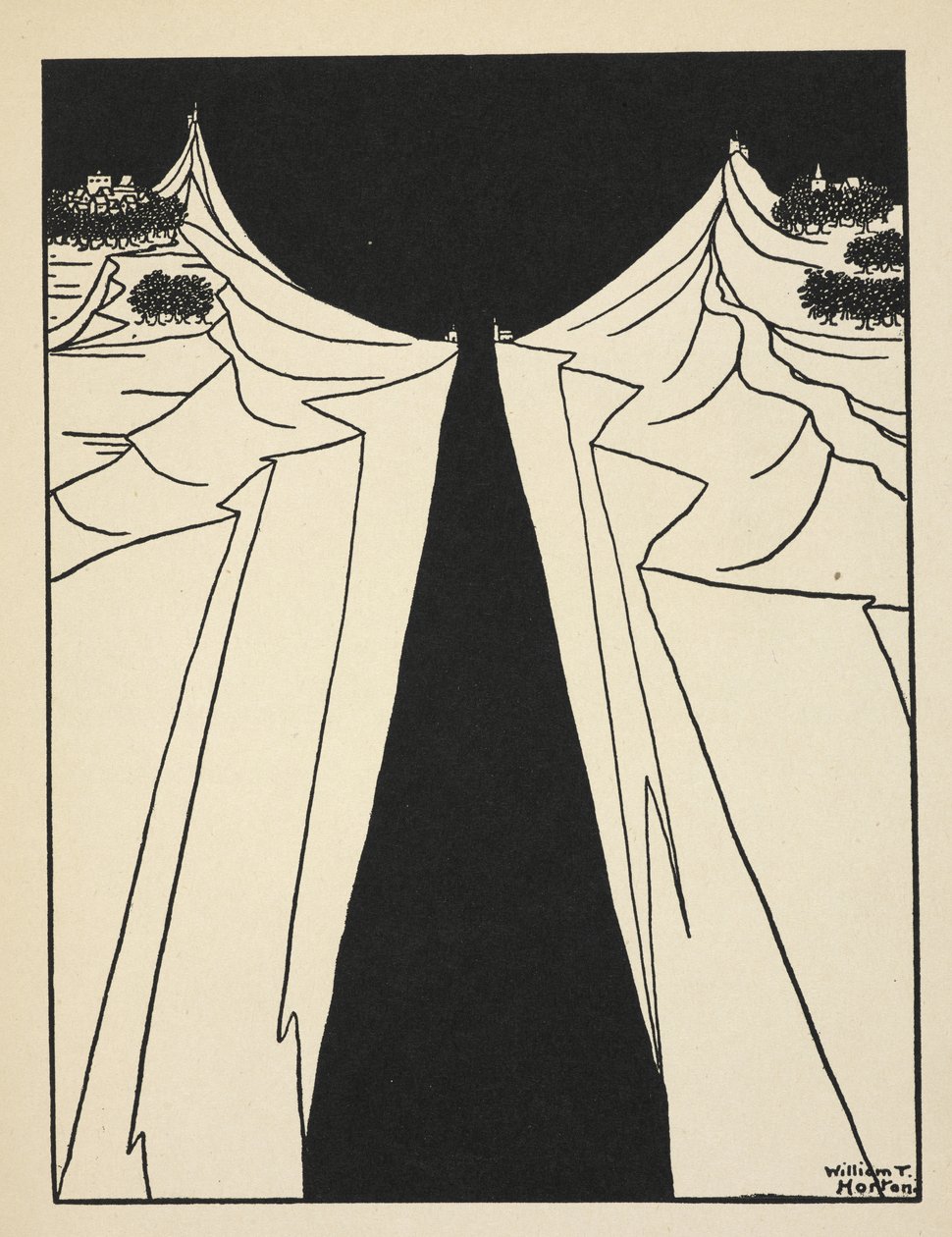Mezera, deska 35 z knihy „A Book of Images, kterou představil W. B. Yeats“ od William Thomas Horton