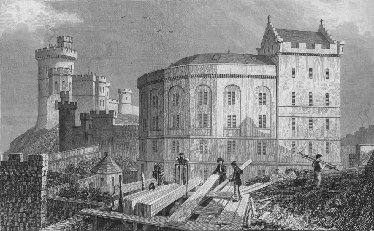 East End of the Bridewell a Jail Governors House, Edinburgh, 1829 od William Tombleson