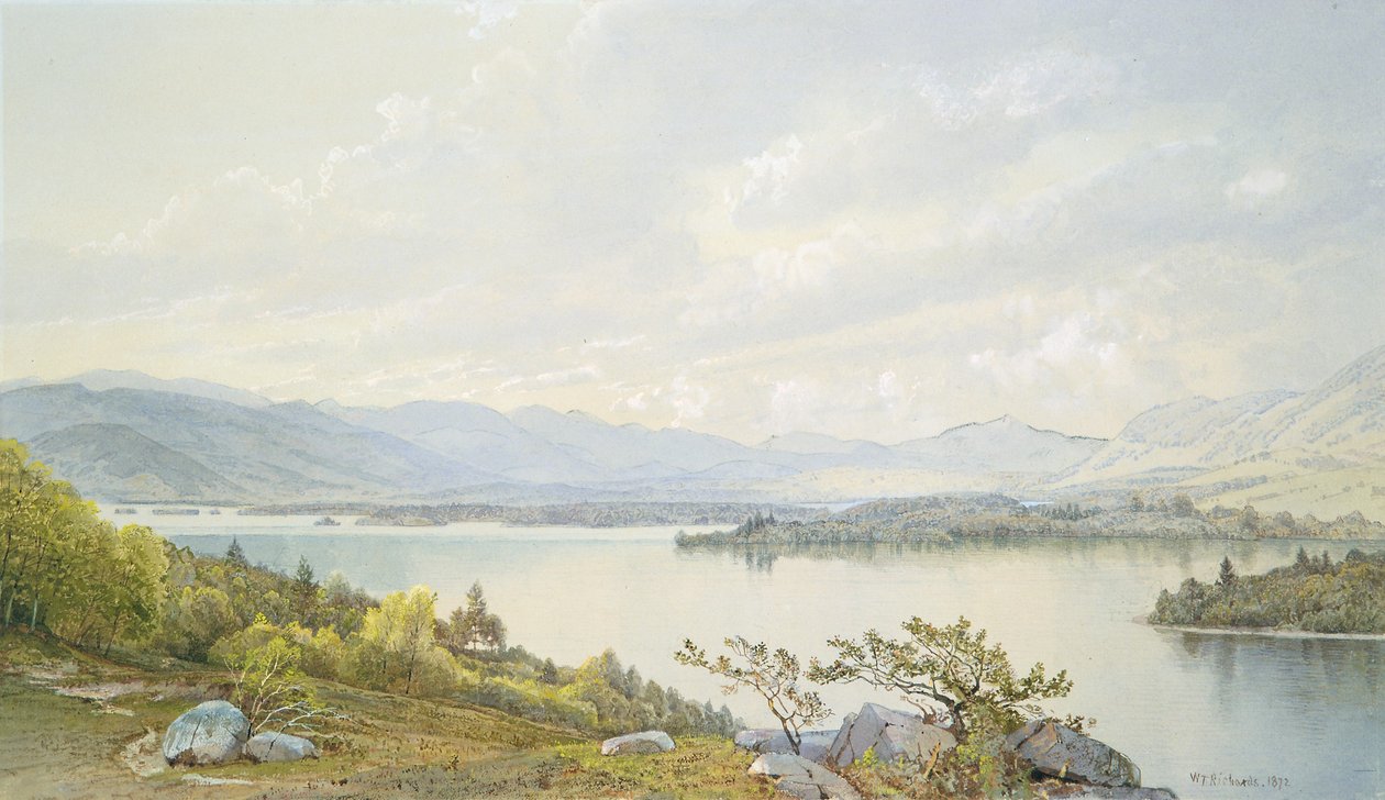 Jezero Squam a Sandwich Mountains od William Trost Richards