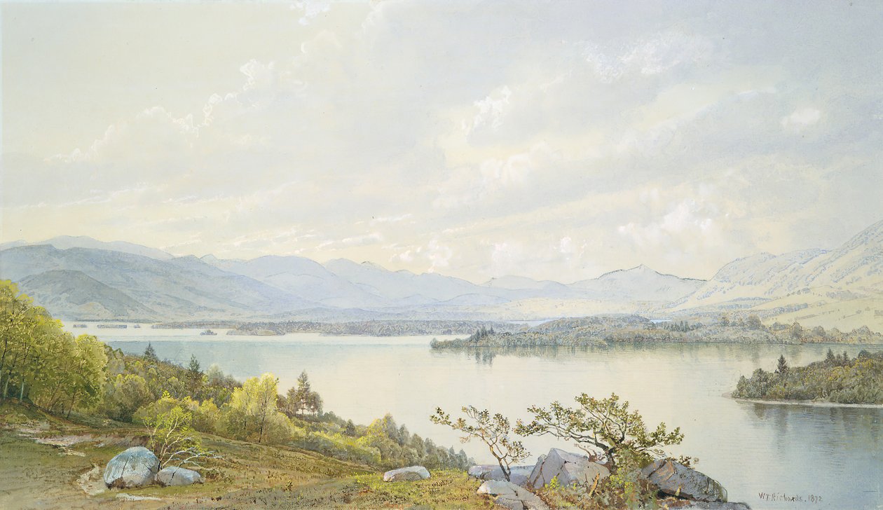 Lake Squam a Sandwich Mountains, 1872. od William Trost Richards