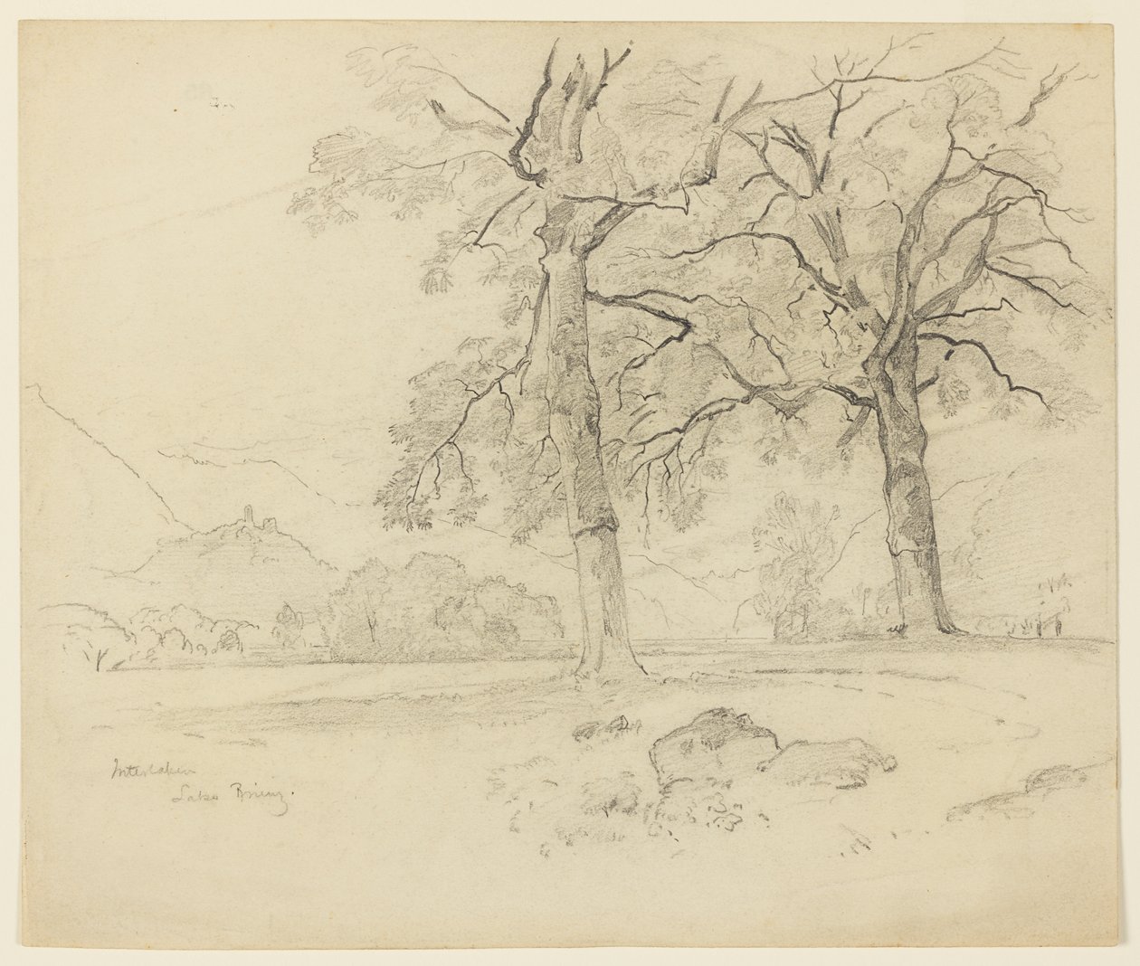Krajina, jezero Brienz, Interlaken, Švýcarsko od William Trost Richards