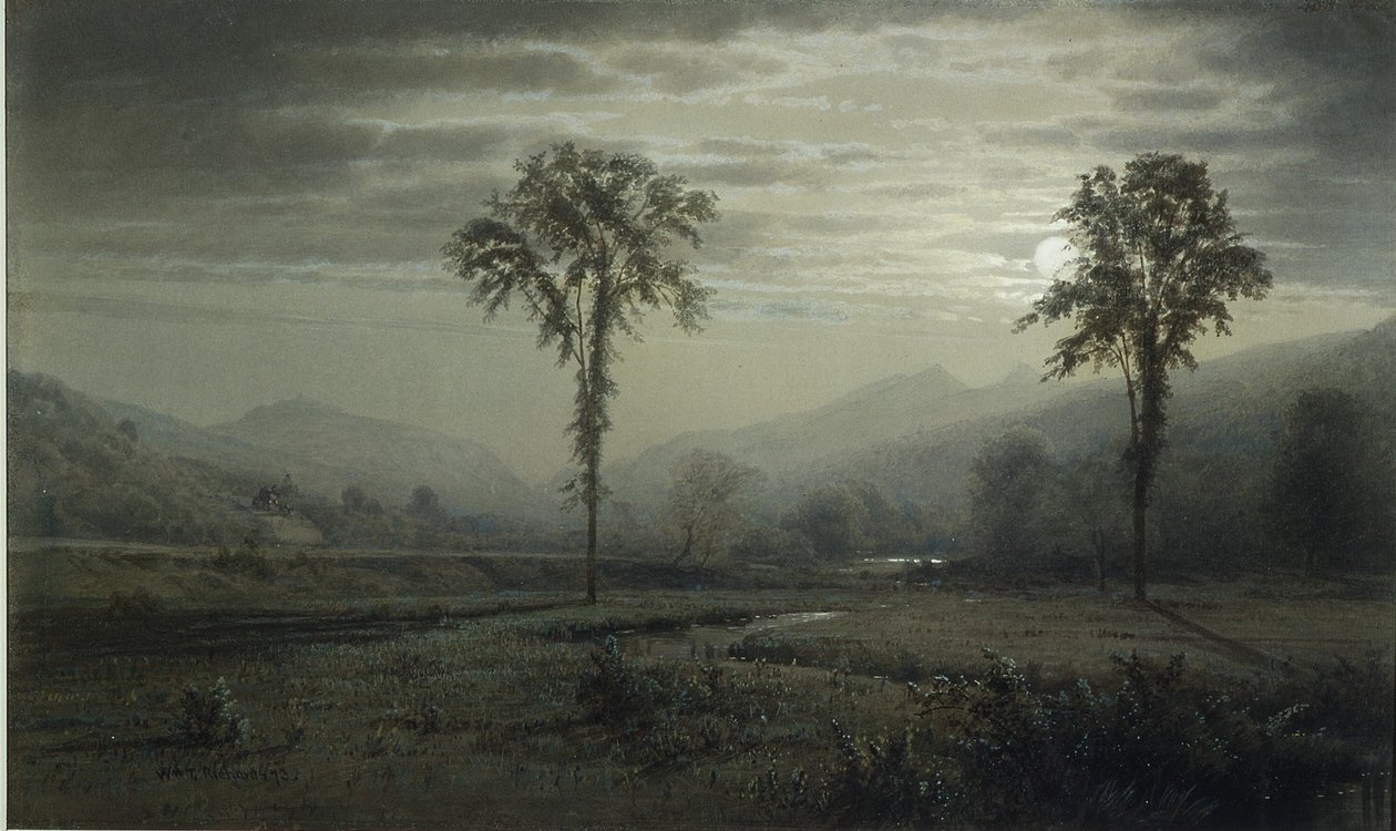 Měsíční svit na hoře Lafayette v New Hampshire od William Trost Richards