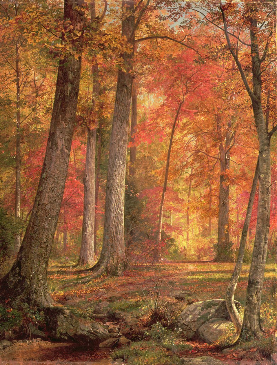 Cesta v lese, 1865 od William Trost Richards