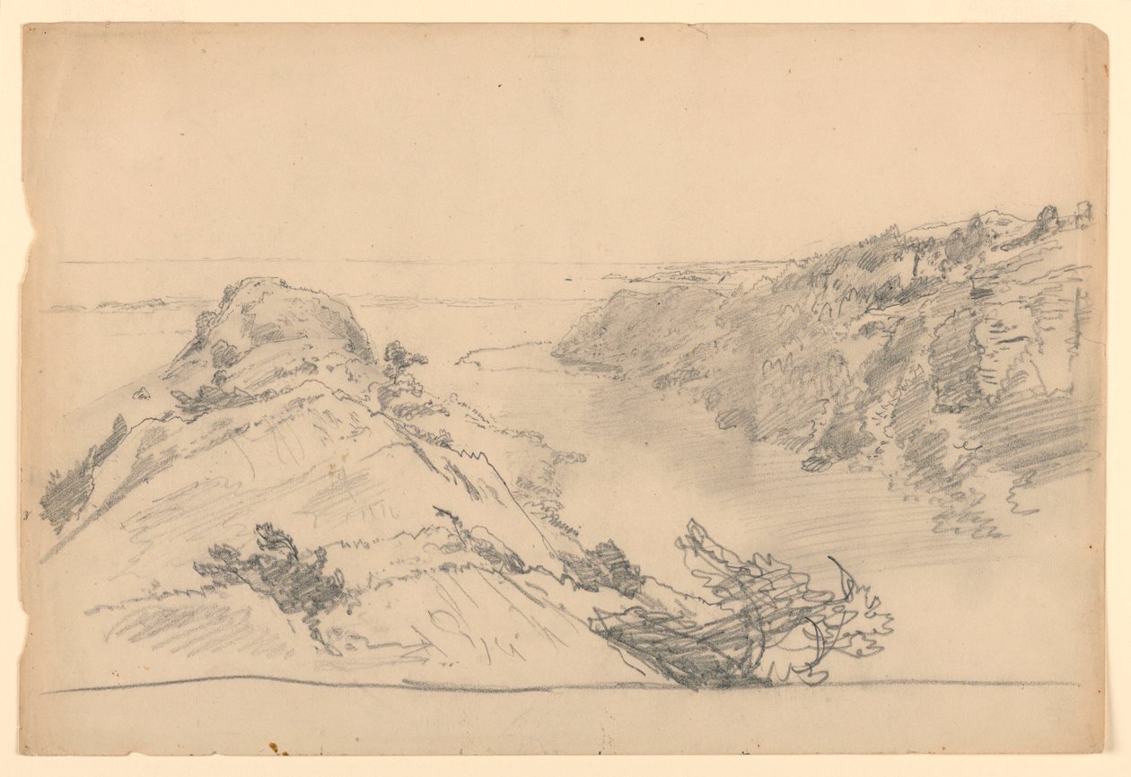 Studie na "Z ráje do očistce, Newport" od William Trost Richards