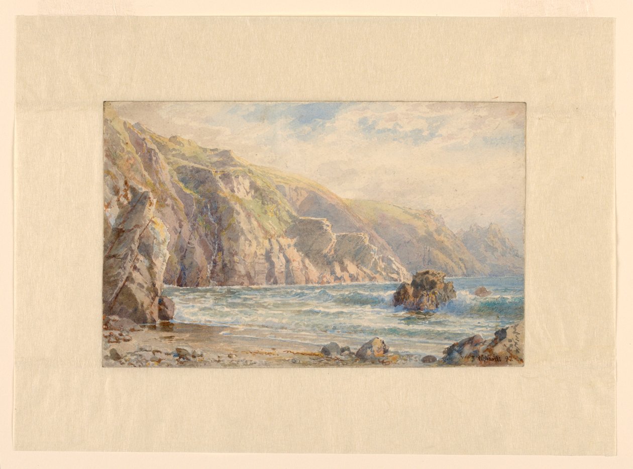 Studie pro "Moulin Huet Bay, Guernsey" od William Trost Richards