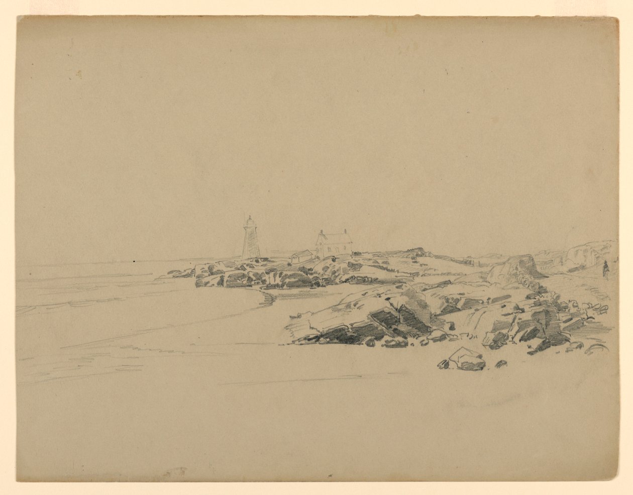 Studium mořského pobřeží, Point Judith, RI od William Trost Richards