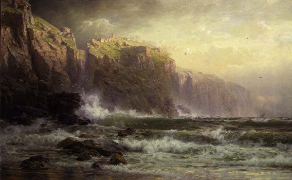 Liga Long Breakers hřmící na útesu od William Trost Richards
