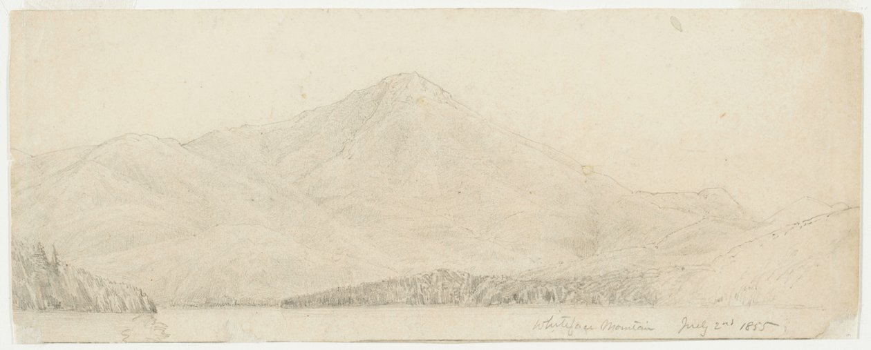 Whiteface Mountain, 1855 (grafit na lesklém papíru) od William Trost Richards