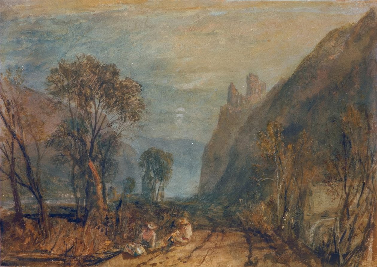 Pohled na Rýn – Bautsburg od Joseph Mallord William Turner