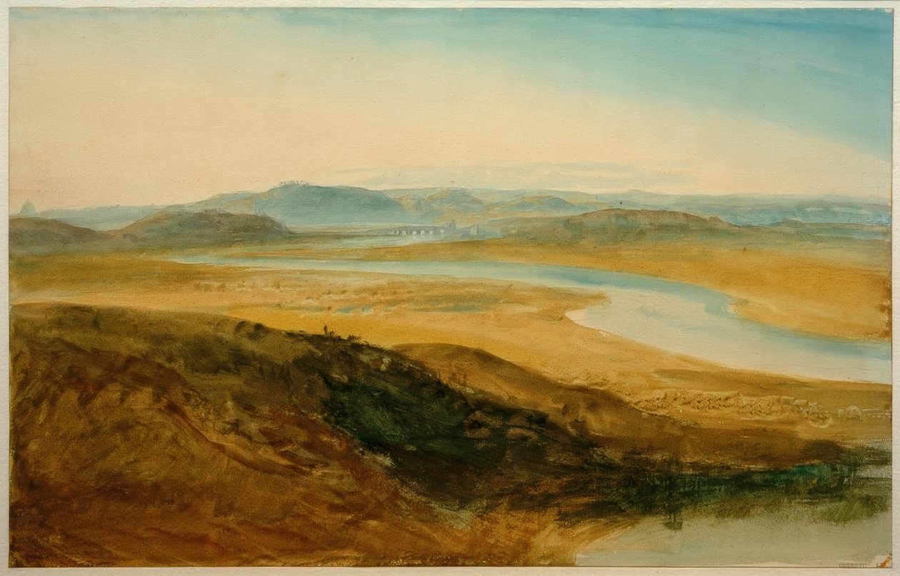 Římský venkov: Tiber z Castel Giubelio od Joseph Mallord William Turner