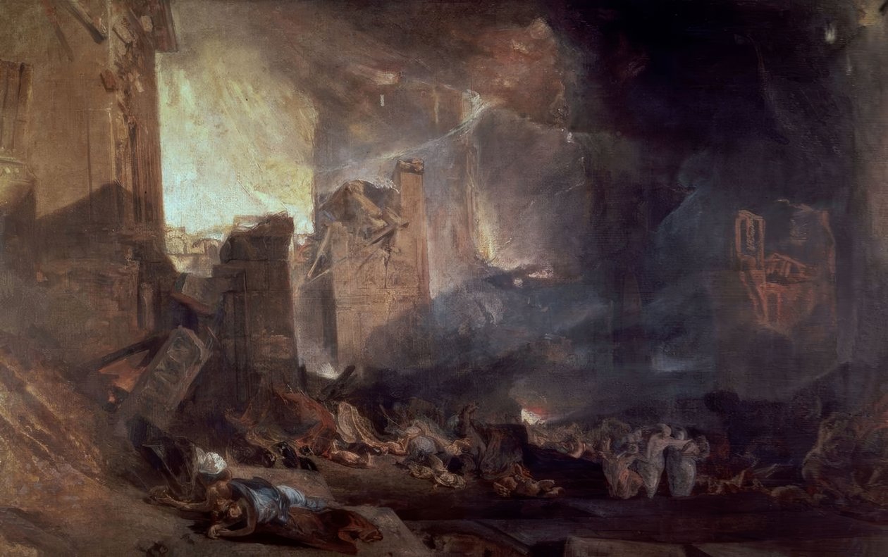 ZNIČENÍ SODOM - XIX STOLETÍ - ANGLICKÝ ROMANTICISMUS od Joseph Mallord William Turner