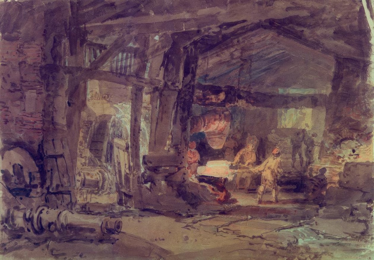 Interiér slévárny železa od Joseph Mallord William Turner