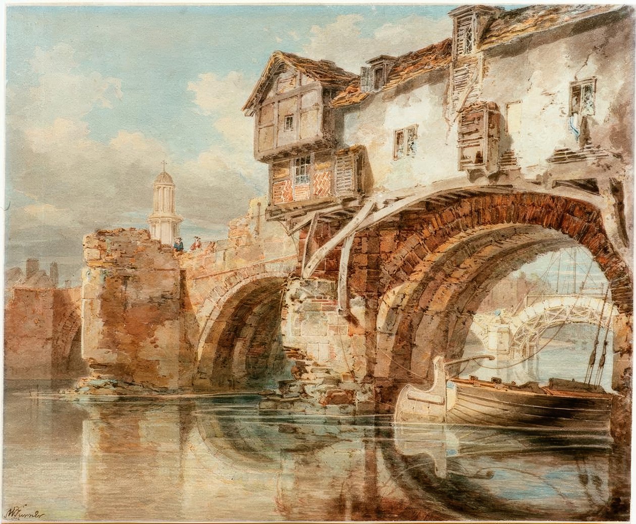 Die Old Welsh Bridge v Shrewsbury od Joseph Mallord William Turner