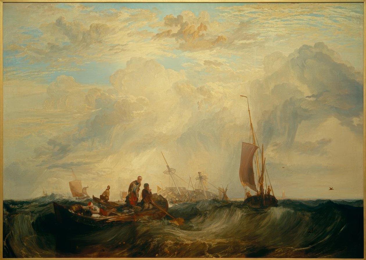 Vchod do Meuse: Orange-Merchant na baru, Going to Pieces od Joseph Mallord William Turner