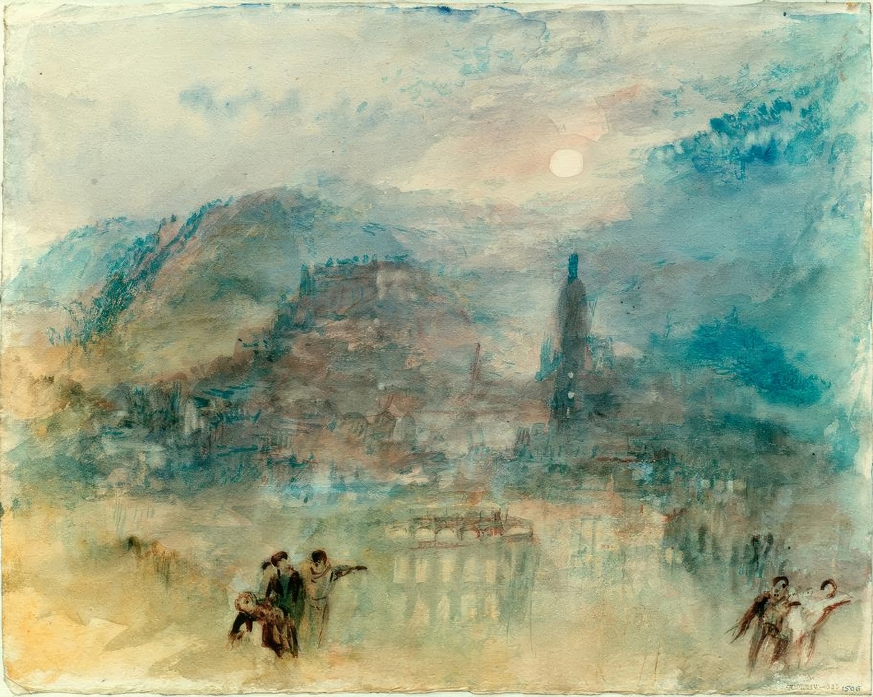 Heidelberg, měsíční svit od Joseph Mallord William Turner