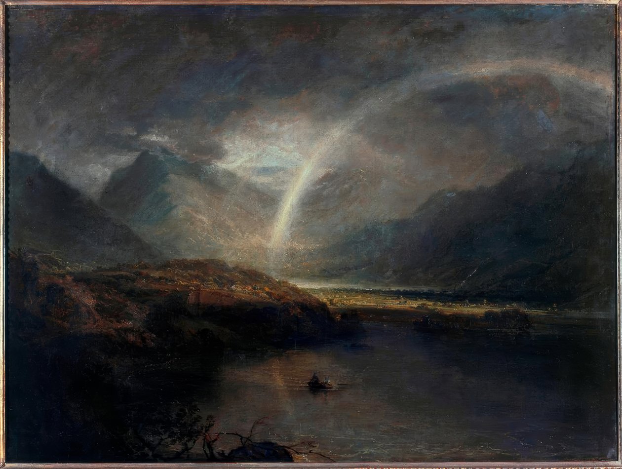 Jezero Buttermere, s částí Cromackwater, Cumberland, sprcha od Joseph Mallord William Turner