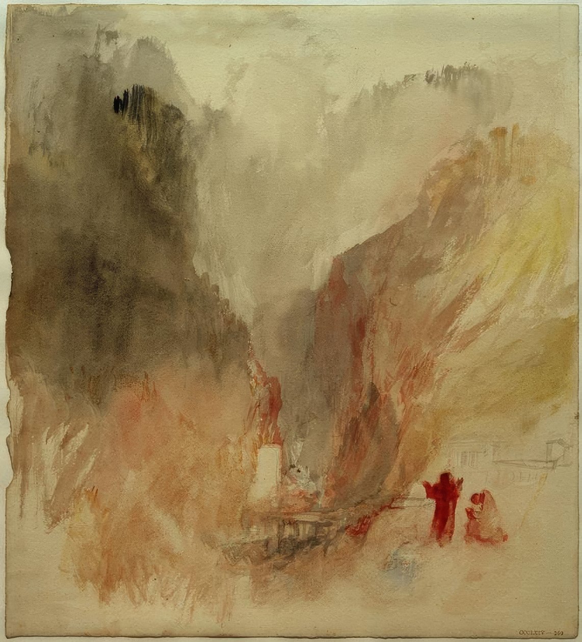 Pohled do soutěsky Pre-Saint Didier od Joseph Mallord William Turner