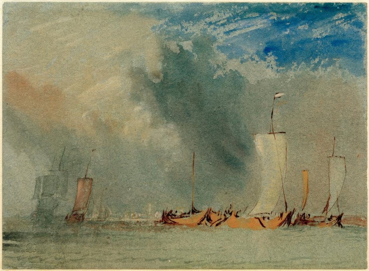 Nedaleko Nantes: Loire Barges in Gust of a Wind od Joseph Mallord William Turner