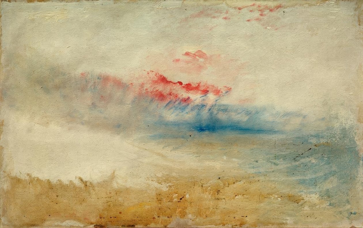 Rudá obloha nad pláží od Joseph Mallord William Turner