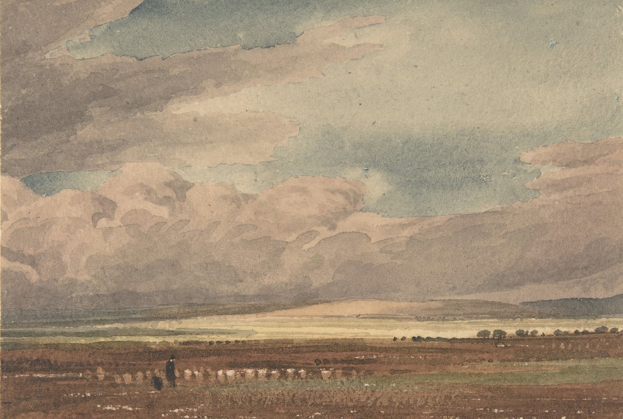 Salisbury Plain s Old Sarum v dálce, Wiltshire, 1810-62. od Joseph Mallord William Turner