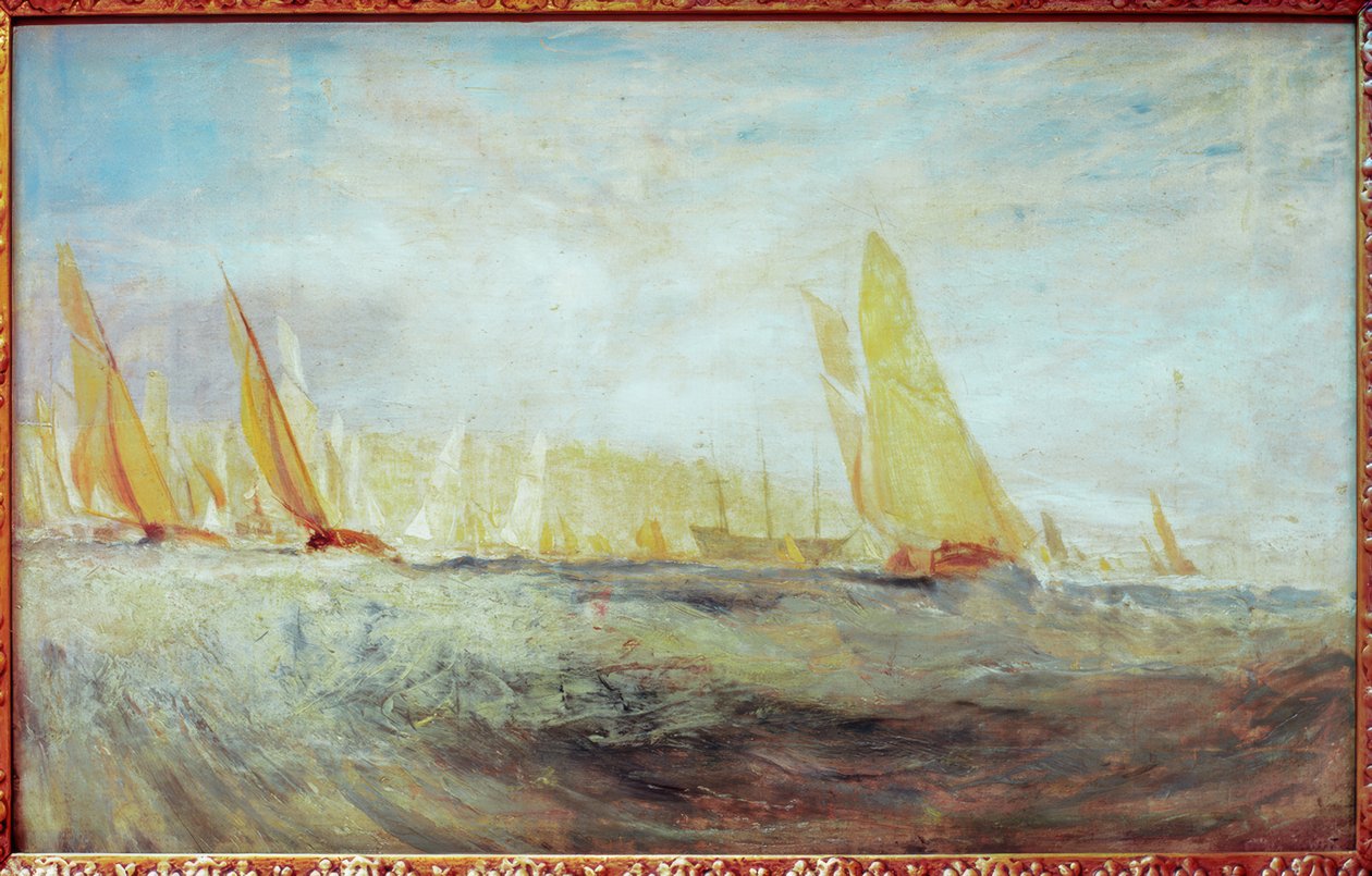 Náčrt pro hrad East Cowes: Regatta poráží okno od Joseph Mallord William Turner