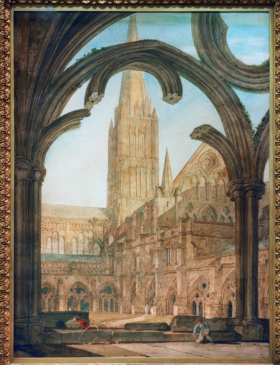 Jižní pohled z ambitů, katedrála v Salisbury od Joseph Mallord William Turner