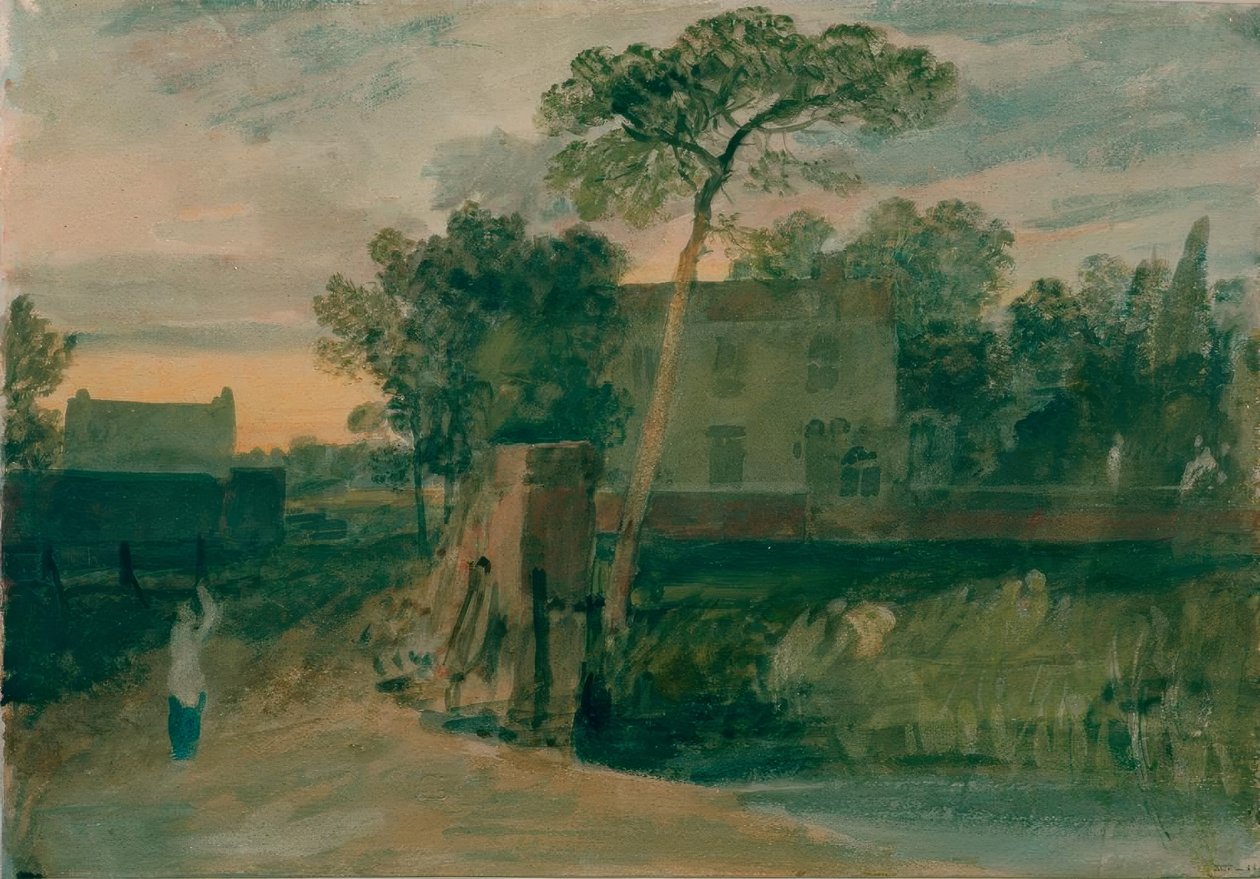 Syon Ferry House, Isleworth, Západ slunce od Joseph Mallord William Turner