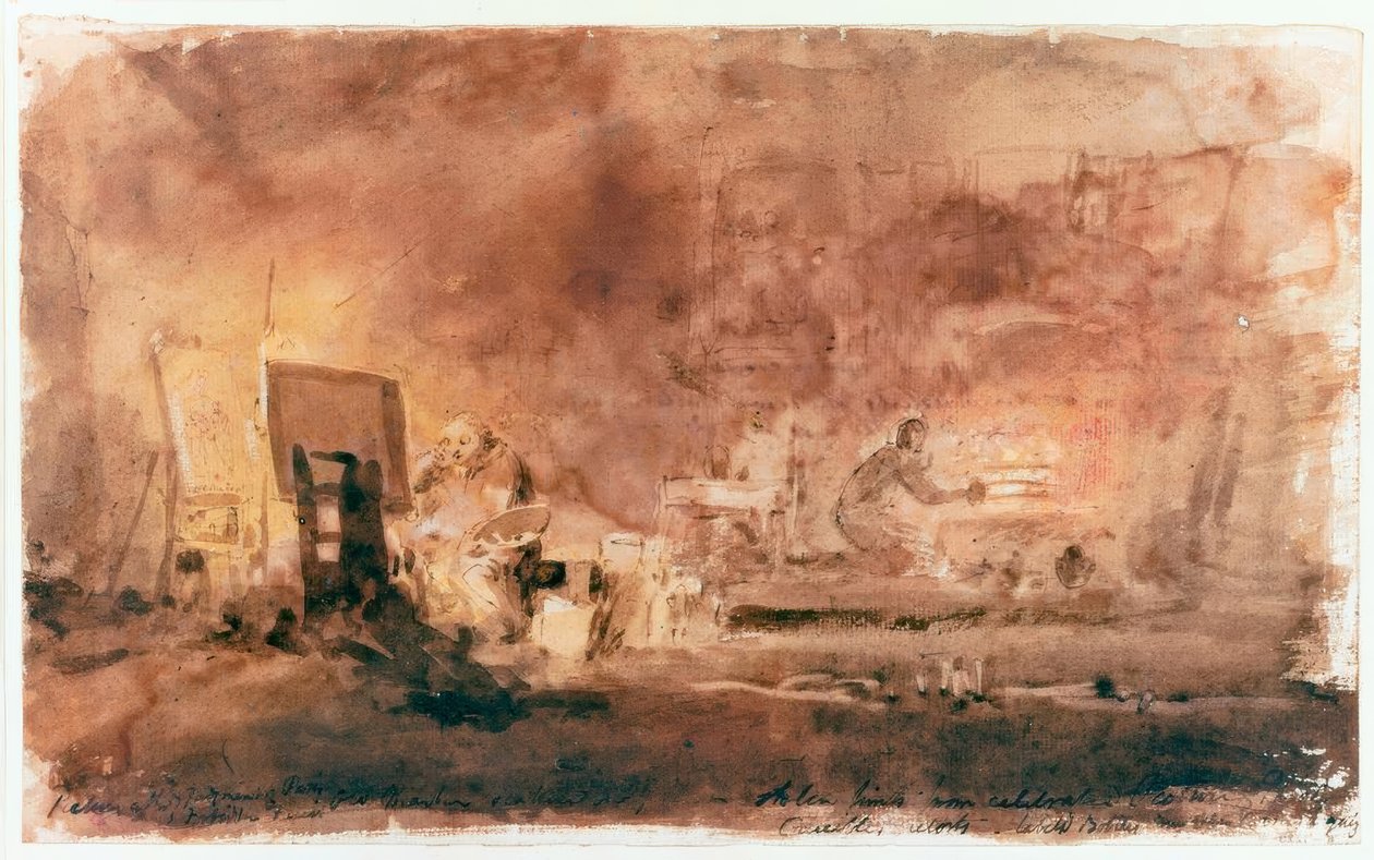 Umělcovo studio od Joseph Mallord William Turner
