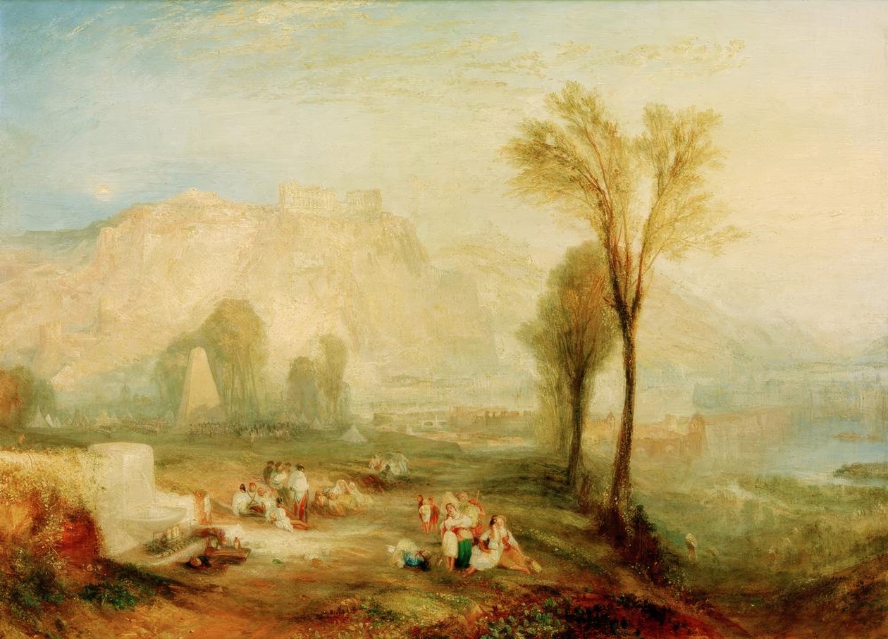 Jasný kámen cti (Ehrenbreitstein) a hrobka od Joseph Mallord William Turner
