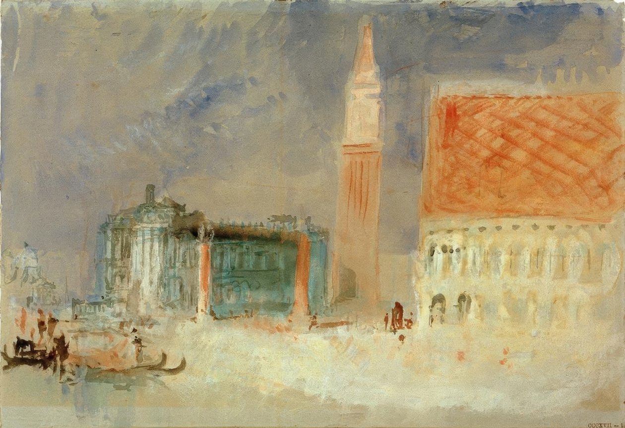 Piazzetta a Dóžecí palác z Bacino od Joseph Mallord William Turner