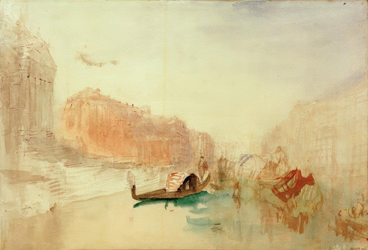 Kroky Santa Maria della Salute, Pohled nahoru Canal Grande od Joseph Mallord William Turner