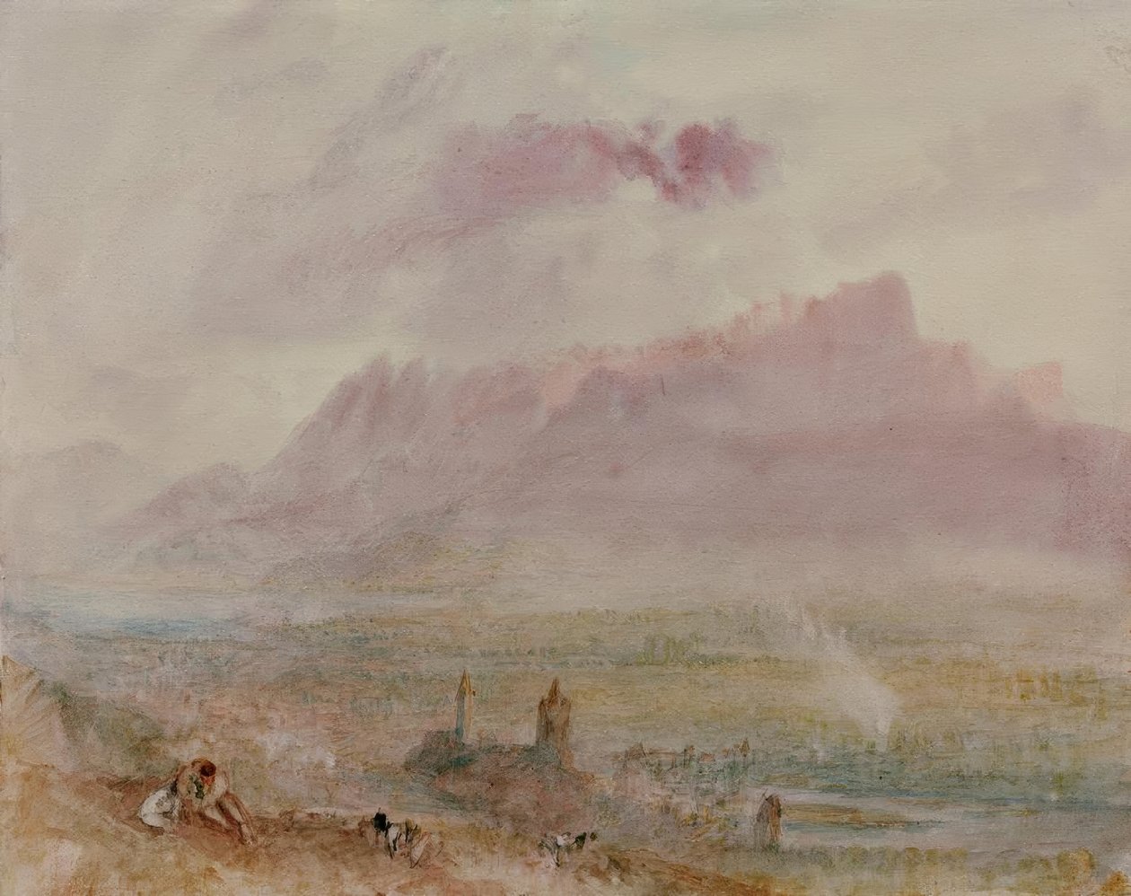 Město u Thunského jezera od Joseph Mallord William Turner